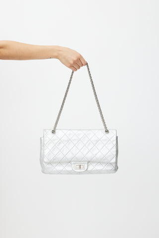 Chanel 2018 Silver Quilted 2.55 Reissue 227 Flap Bag