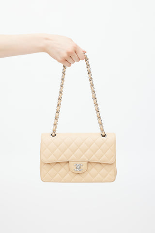 Chanel 2019 Beige Caviar Leather Small Double Flap Bag