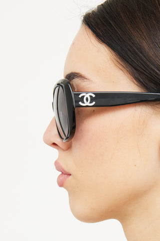 Chanel Black 5183 Round Sunglasses