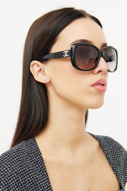 Chanel Black 5183 Round Sunglasses