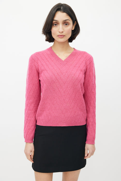 Chanel Fall 1997 Fuchsia Cashmere Sweater