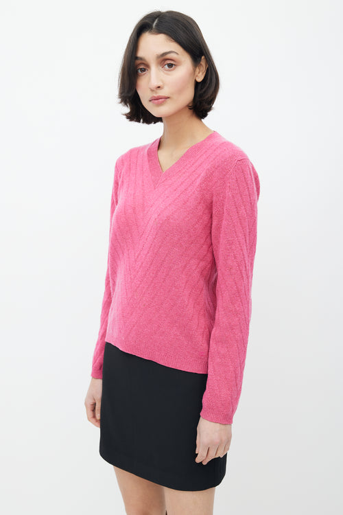 Chanel Fall 1997 Fuchsia Cashmere Sweater