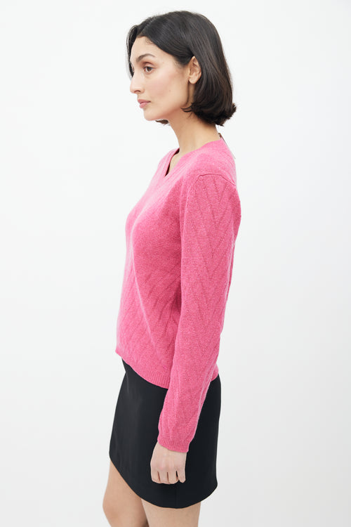 Chanel Fall 1997 Fuchsia Cashmere Sweater