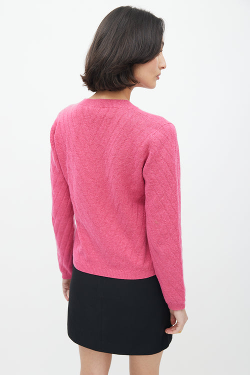 Chanel Fall 1997 Fuchsia Cashmere Sweater