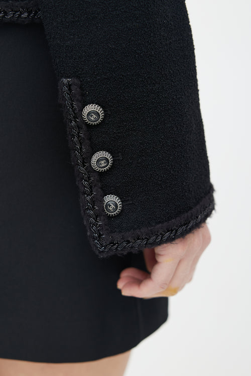 Chanel Fall 2008 Black Wool Four Button Jacket