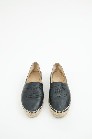 Chanel Black CC Espadrille