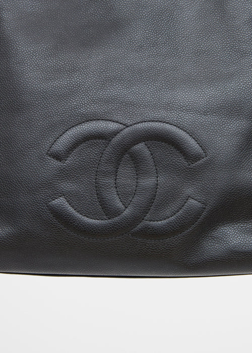 Chanel Black Coco Mark CC  Tote