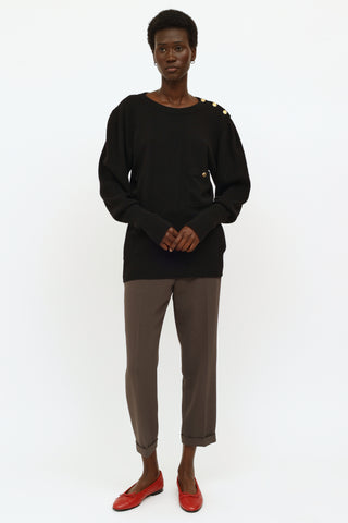 Chanel Black Cashmere Longsleeve Top