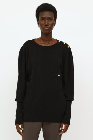 Chanel Black Cashmere Longsleeve Top