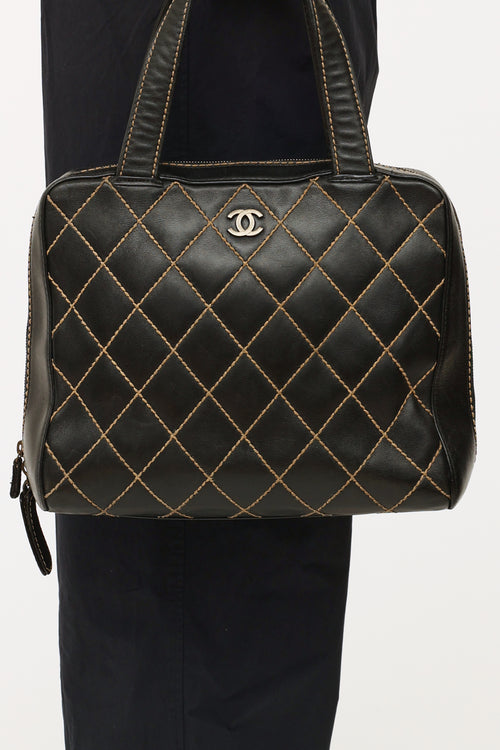 Chanel Black Quilted Leather Bag