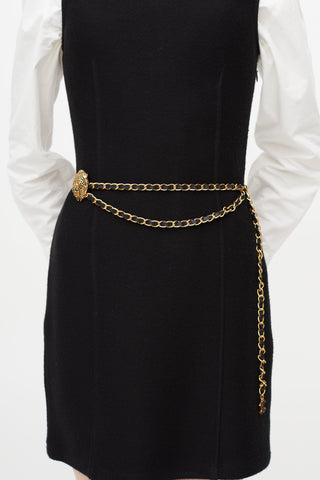 Chanel Fall 2001 Black 
Gold Chain Belt