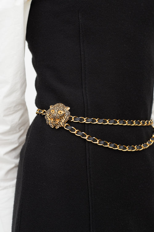 Chanel Fall 2001 Black 
Gold Chain Belt