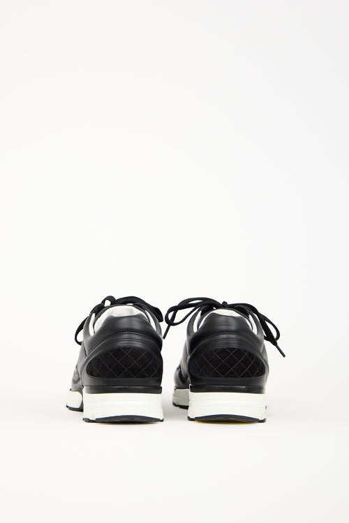 Chanel Black Leather CC Sneaker