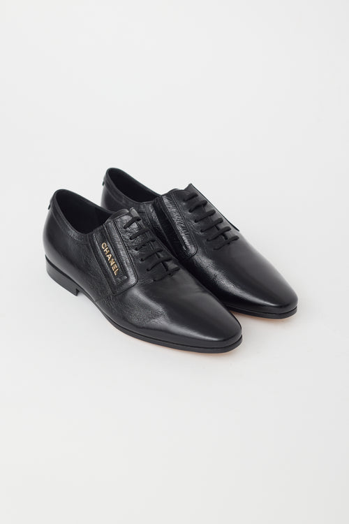 Chanel Black Leather Oxford