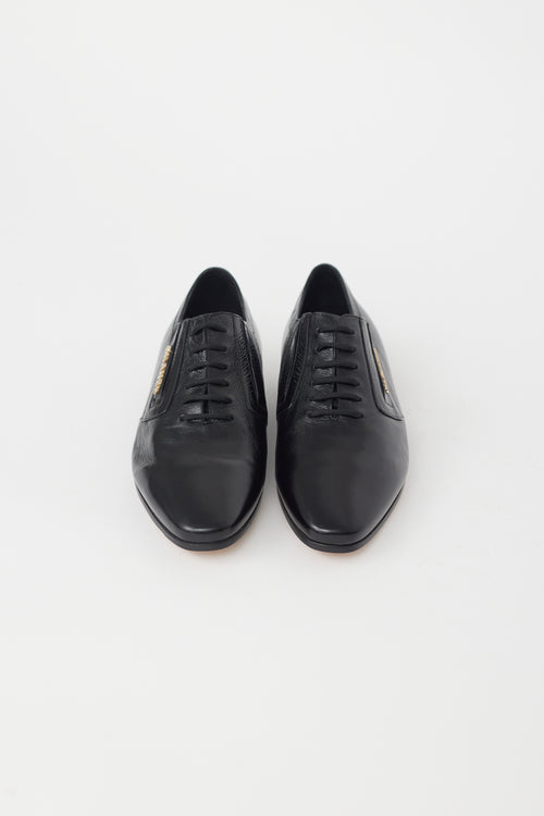 Chanel Black Leather Oxford