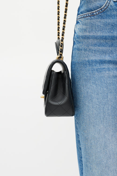 Chanel Black Mini Classic Flap Crossbody Bag