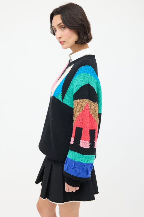 Chanel Pre-Fall 2019 Black 
Multi Knit Logo Sweater