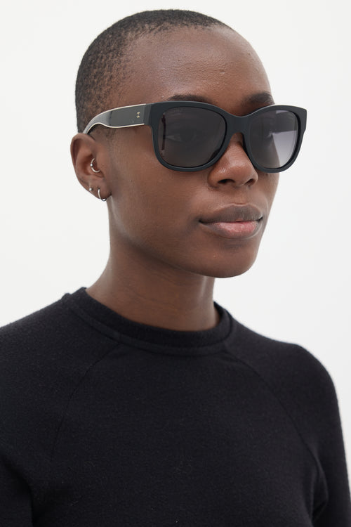 Chanel Black CC Square Sunglasses