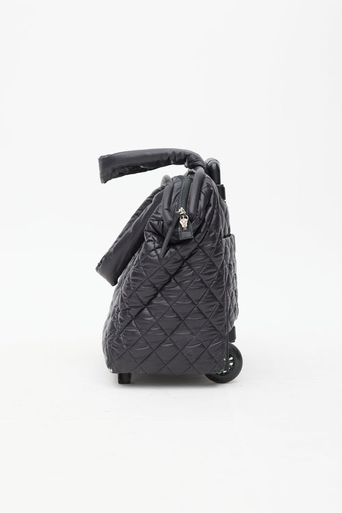 Chanel 2010s Black Nylon Coco Cocoon Carry-On Trolley Suitcase