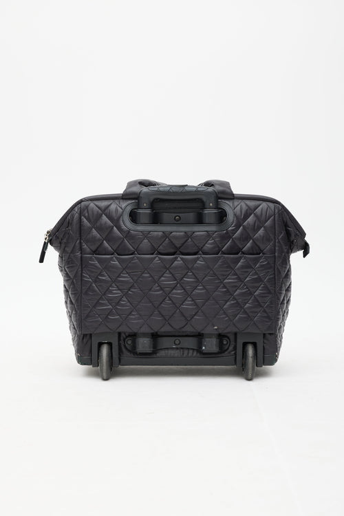 Chanel 2010s Black Nylon Coco Cocoon Carry-On Trolley Suitcase