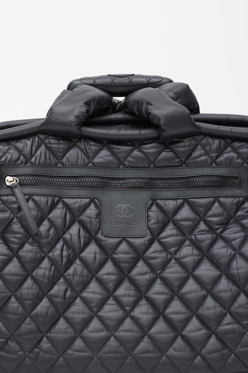 Chanel 2010s Black Nylon Coco Cocoon Carry-On Trolley Suitcase