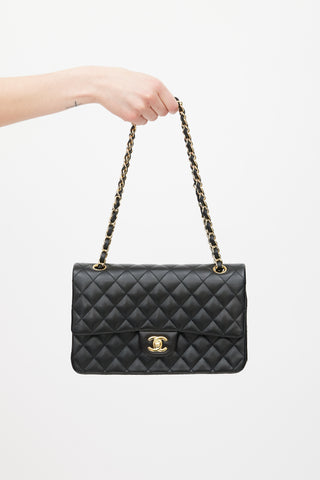 Chanel 2013/14 Black Quilted Leather Medium Double Flap Bag