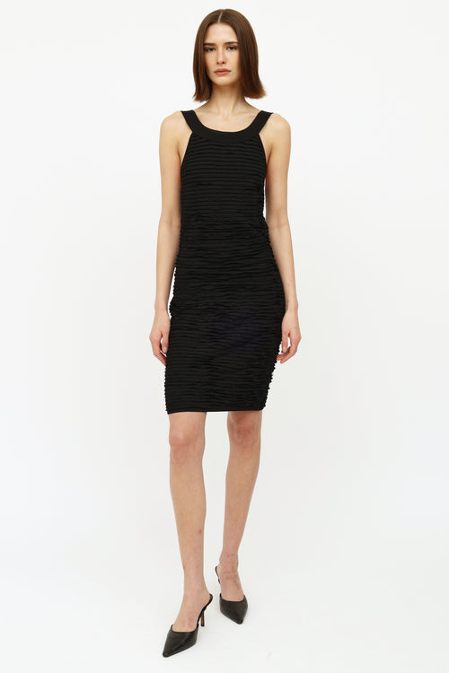 Chanel 2011 Black Ruffle Sleeveless Dress