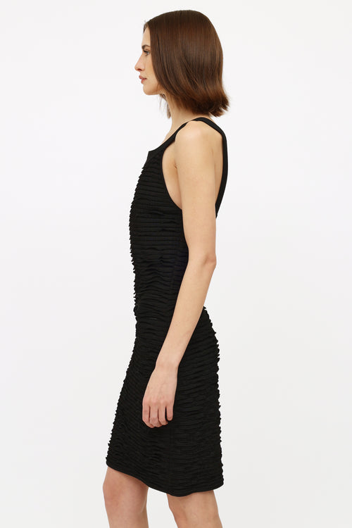 Chanel 2011 Black Ruffle Sleeveless Dress