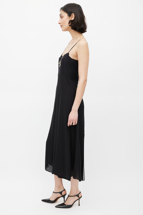 Chanel Black Silk Chiffon Jumpsuit