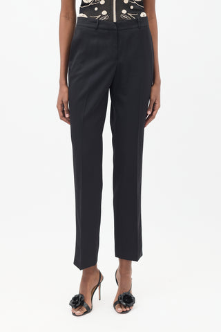 Chanel Black Wool Slim Trouser