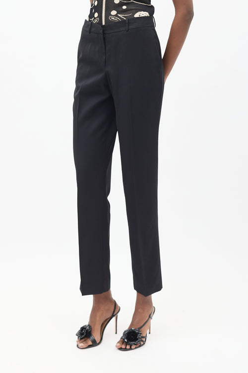 Chanel Black Wool Slim Trouser