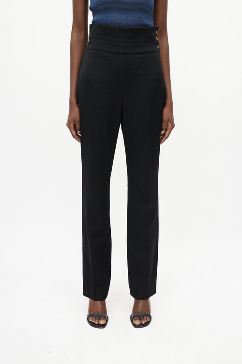 Chanel Black Wool Trouser