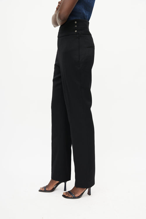 Chanel Black Wool Trouser