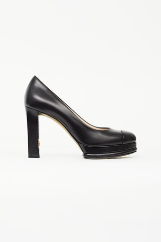 Chanel Black Leather Pump