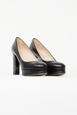 Chanel Black Leather Pump