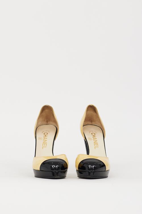 Chanel Yellow 
Black Patent CC D
Orsay Pump