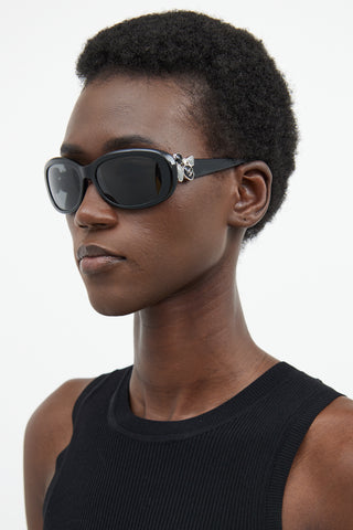 Chanel Black 5181-B Oval Sunglasses