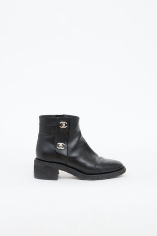 Chanel Turn Lock Ankle Boot