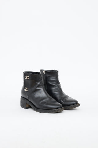 Chanel Turn Lock Ankle Boot