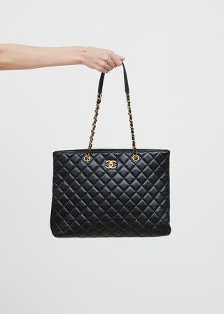 Chanel 2015/16 Black Caviar Classic Shopping Tote Bag