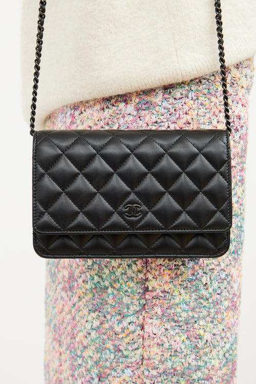 Chanel So Black Classic Wallet On Chain Bag