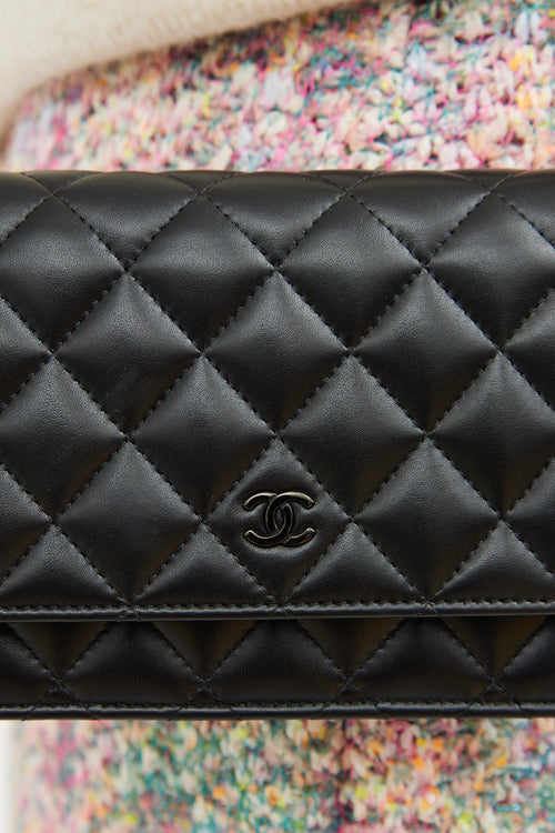 Chanel So Black Classic Wallet On Chain Bag