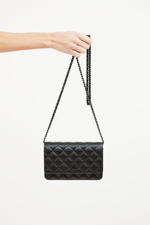 Chanel So Black Classic Wallet On Chain Bag