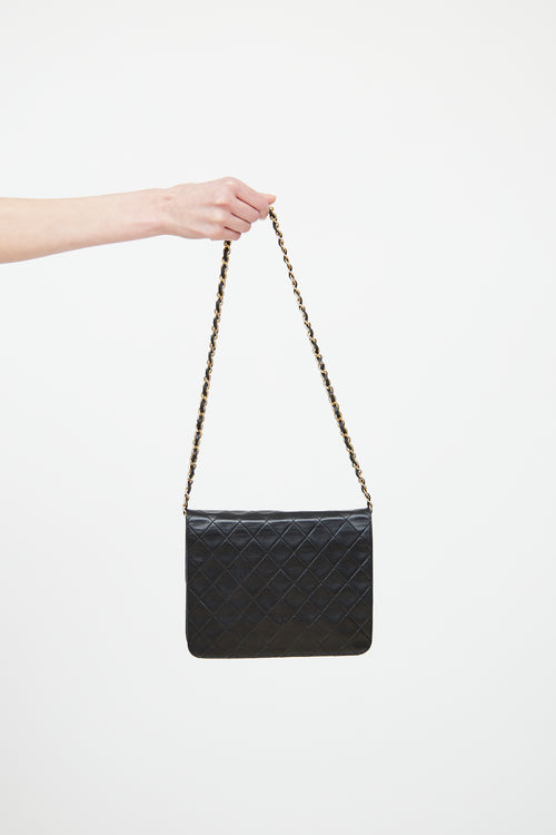 Vintage Black Quilted Classic Flap Bag