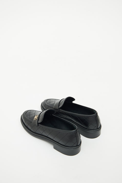 Chanel Black Quilted Lambskin Loafer