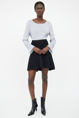 Chanel Black FW2013 Quilted Mini Skirt