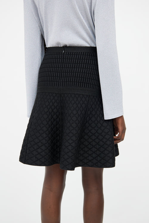 Chanel Black FW2013 Quilted Mini Skirt