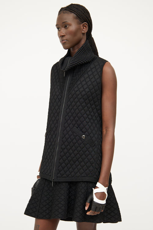 Chanel Black FW2013 Quilted Zip Vest