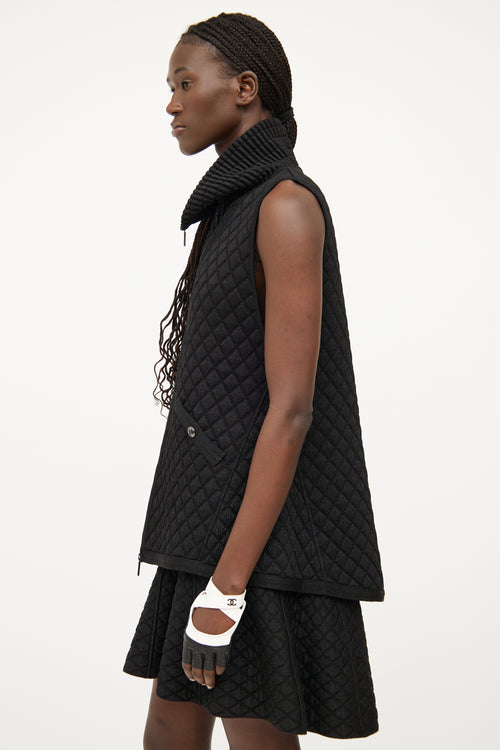 Chanel Black FW2013 Quilted Zip Vest