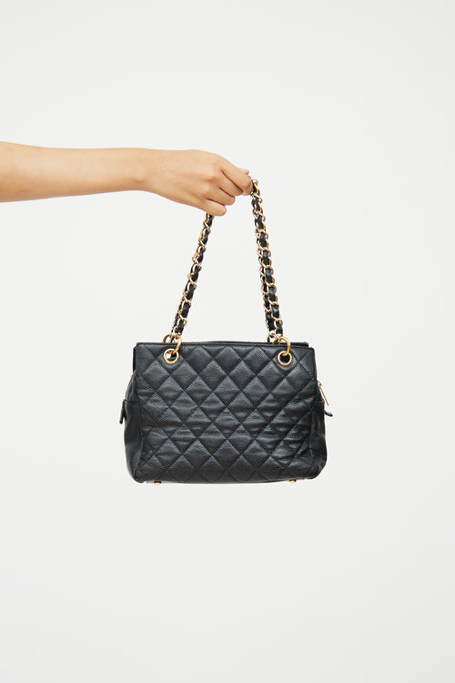 Chanel 2008 Black Leather Petite Timless Tote